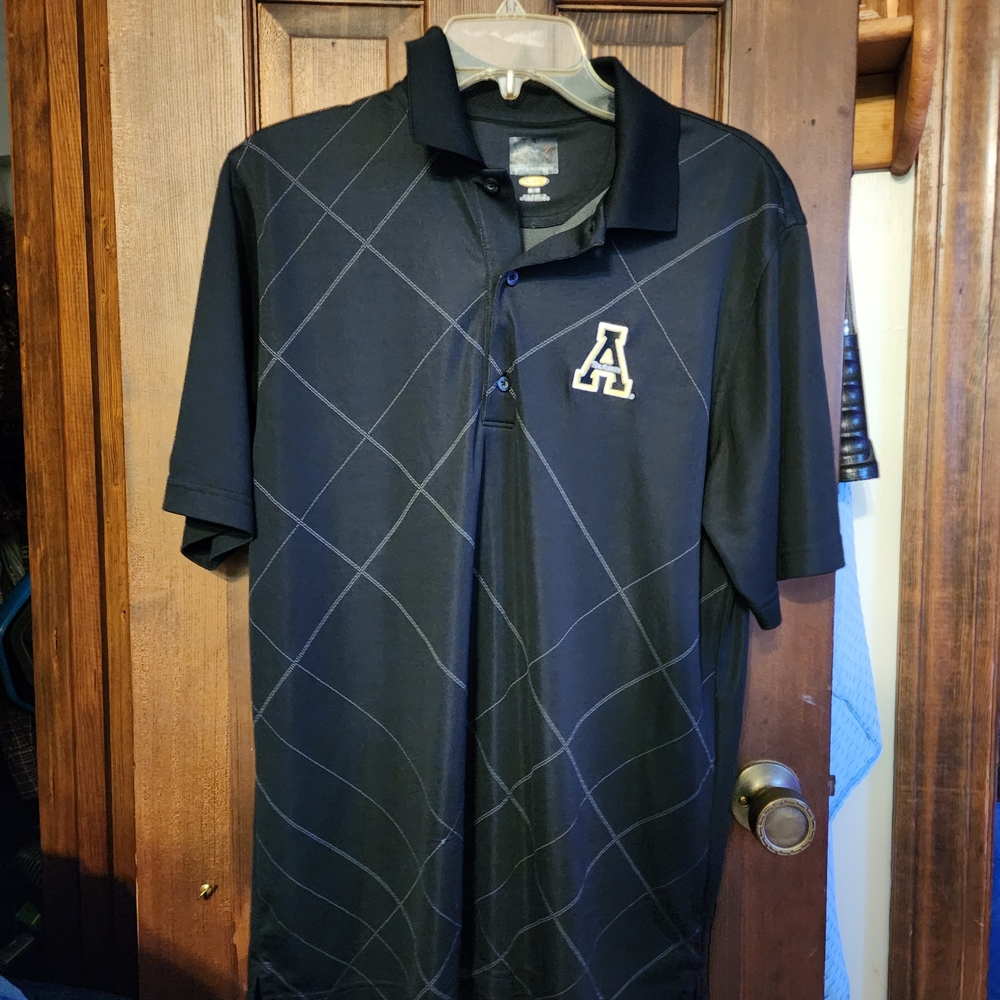 Greg Norman Collection Black Polo with White Accents